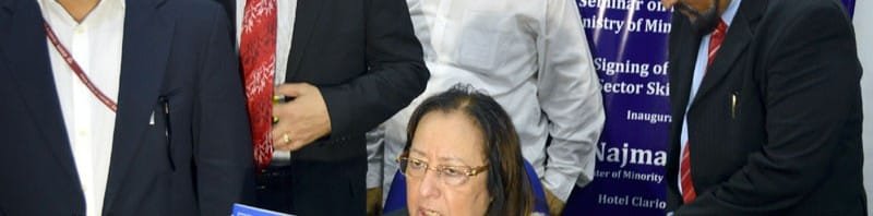 The Union Minister for Minority Affairs, Dr. Najma A. Heptulla releasing a Journal...