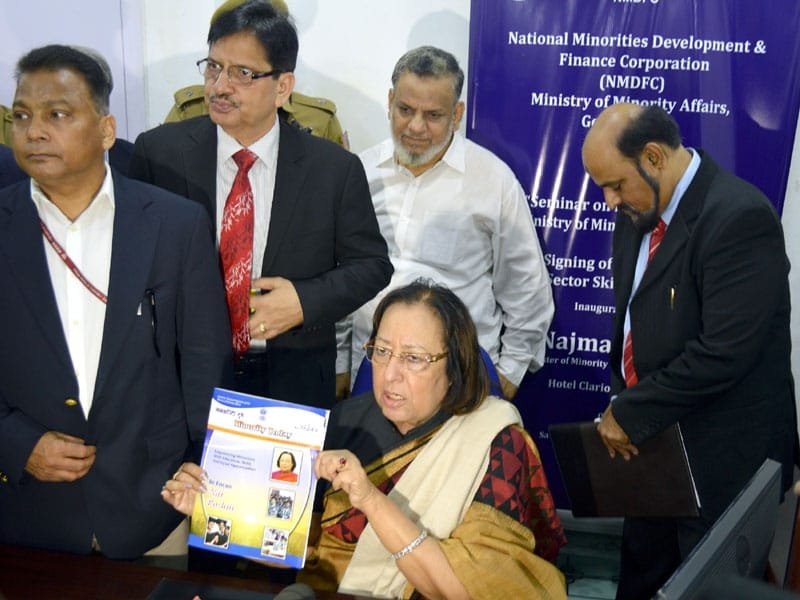 The Union Minister for Minority Affairs, Dr. Najma A. Heptulla releasing a Journal…