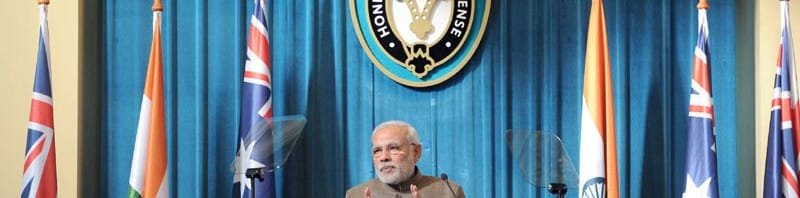 The Prime Minister, Shri Narendra Modi delivers his address to Business Leaders, in Melbourne, Australia