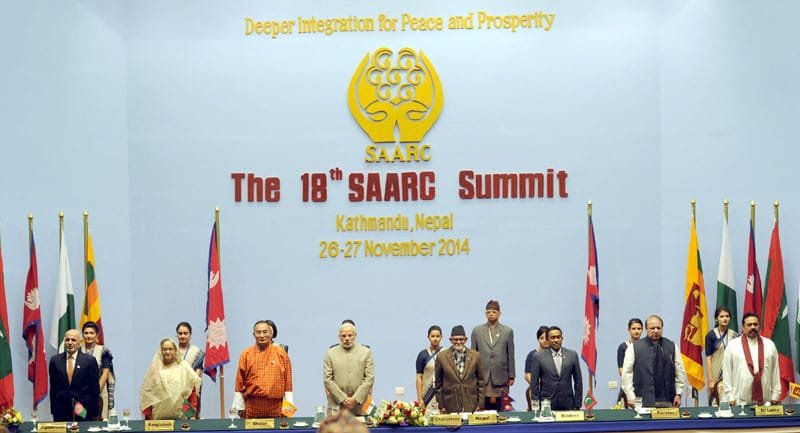 The Prime Minister, Shri Narendra Modi along with the SAARC leaders at the …