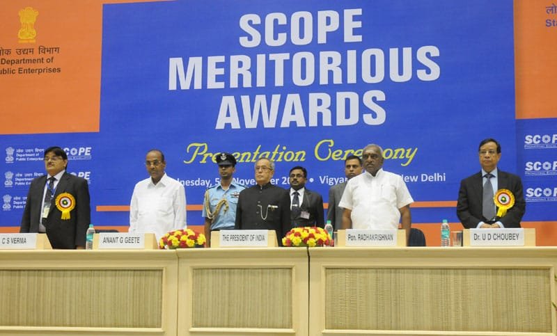 The President, Shri Pranab Mukherjee at the SCOPE Meritorious Awards in …