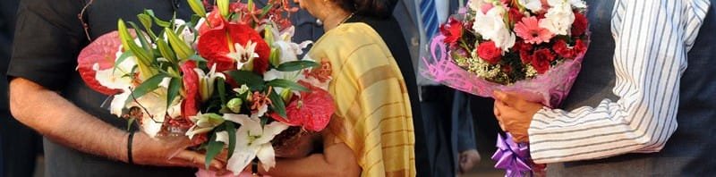 The Prime Minister, Shri Narendra Modi being received on his arrival at Delhi by ..
