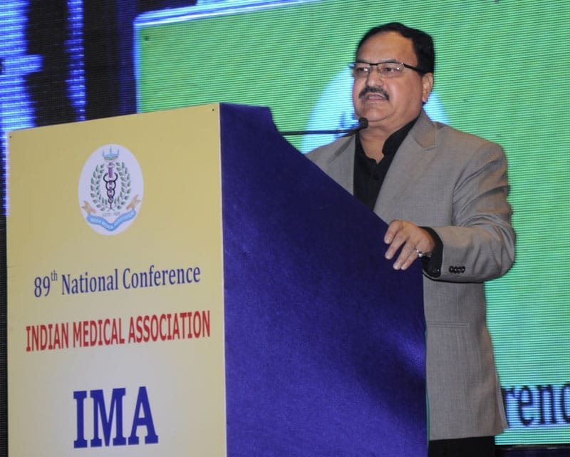 The Union Minister for Health & Family Welfare, Shri Jagat Prakash Nadda addressing..