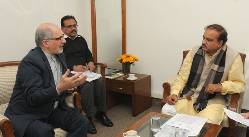 The Ambassador of the Islamic Republic of Iran, Mr. Gholamreza calling on the...