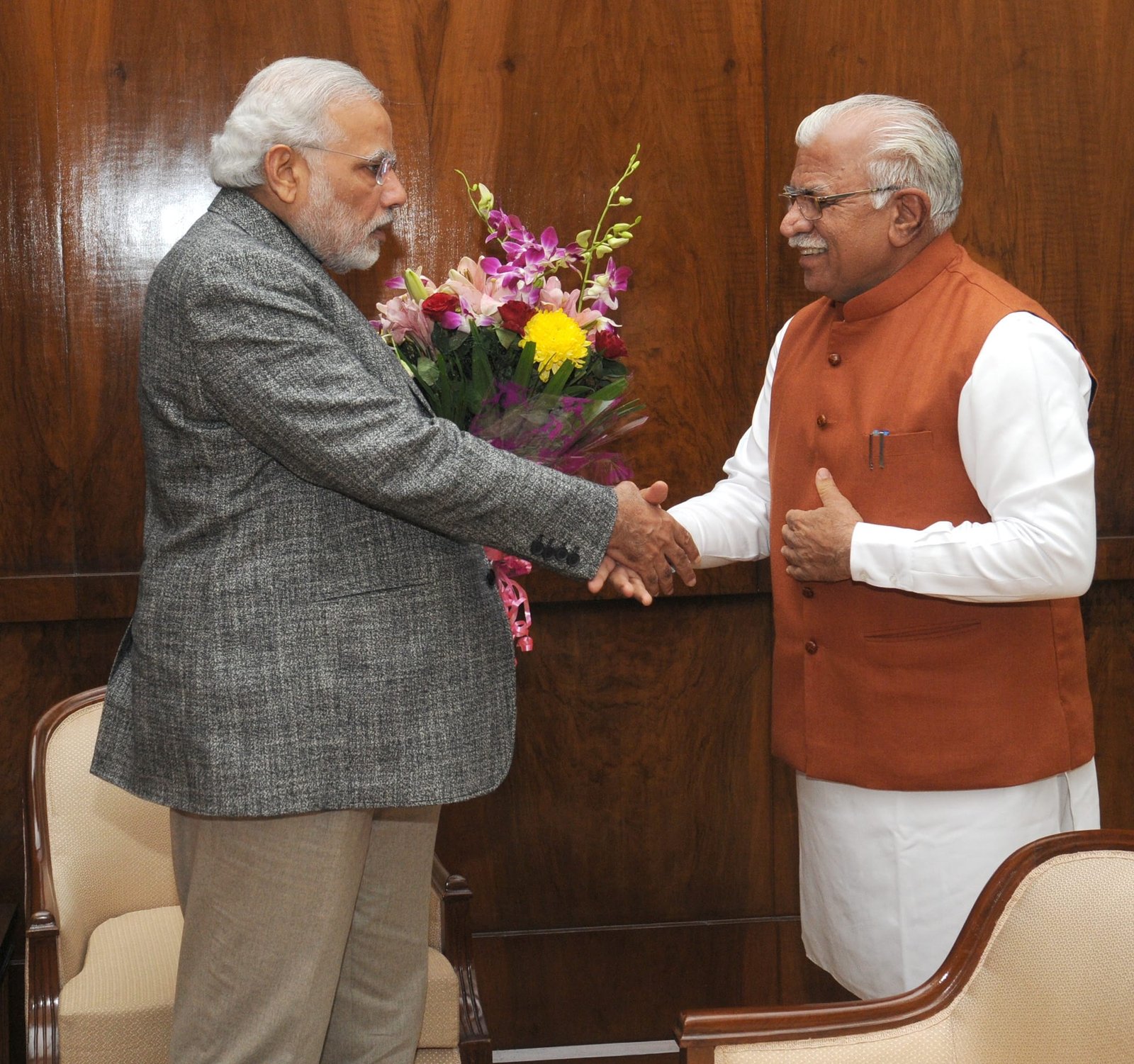 The Chief Minister of Haryana, Shri Manohar Lal Khattar calling on the..