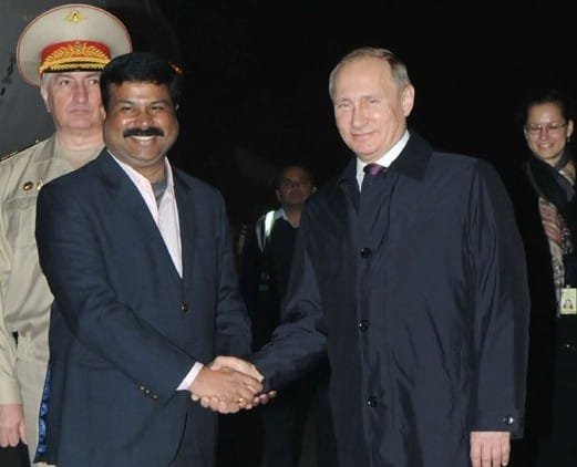 The President of the Russian Federation, Mr. Vladimir Putin being received by …