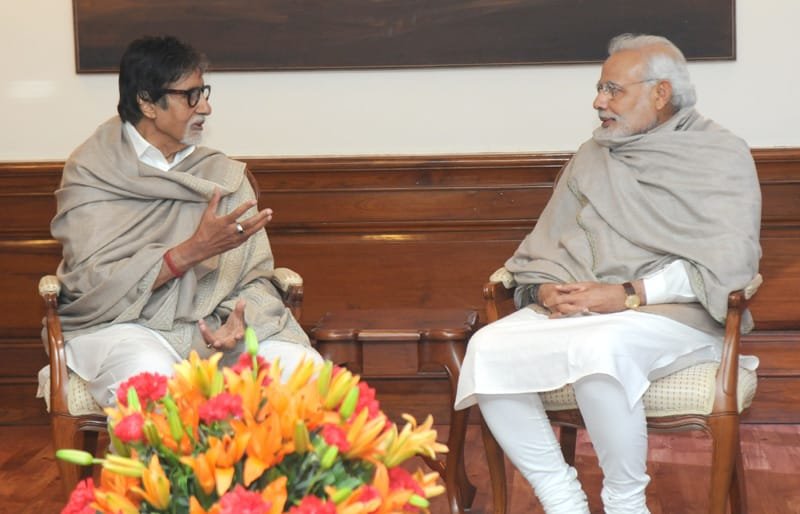 Eminent film actor, Shri Amitabh Bachchan calling on the Prime Minister, Shri Narendra Modi,..