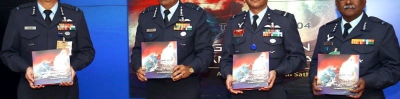 The Chief of the Air Staff, Air Chief Marshal Arup Raha releasing a book titled ...