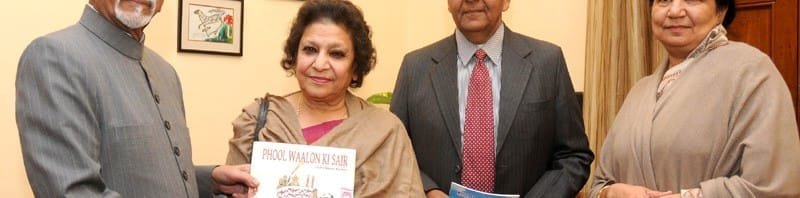 The Vice President, Shri Mohd. Hamid Ansari being Presented a Coffee Table Book on ..