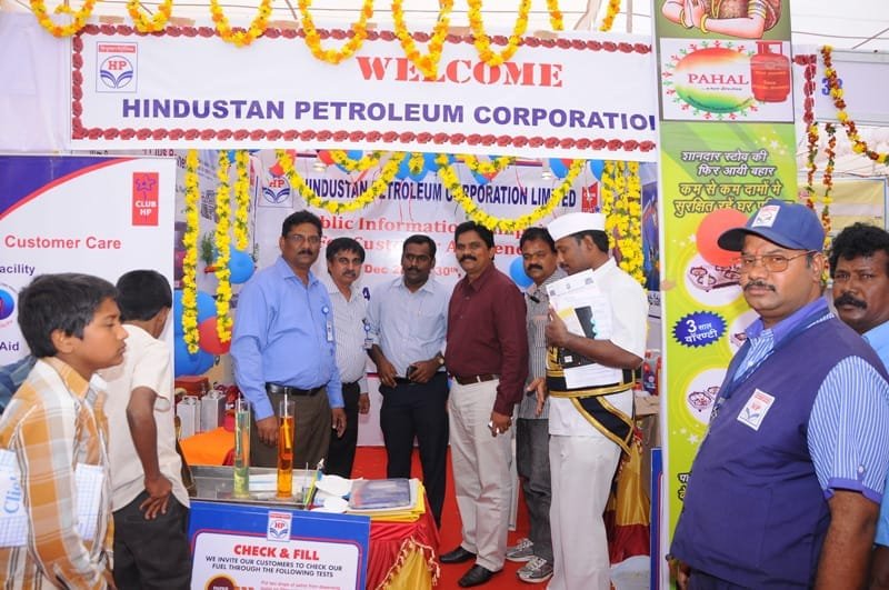 A stall put up by HPCL with demonstrations, at the Public information Campaign,...