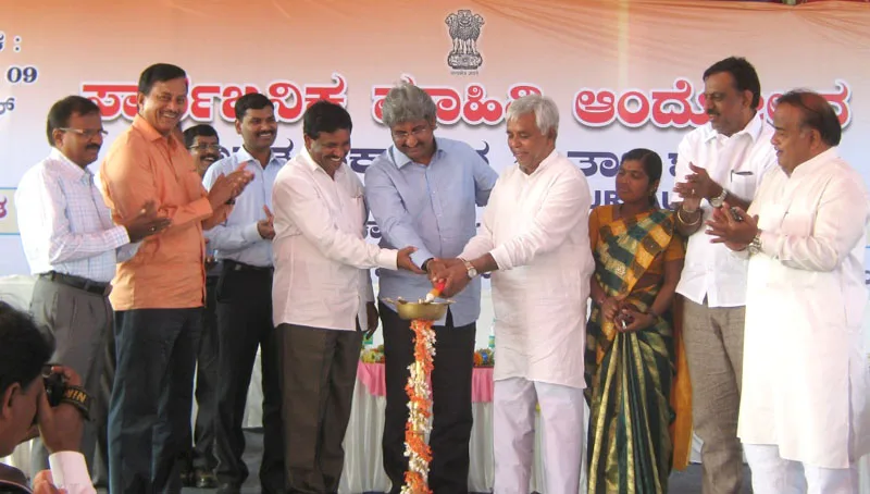 The Member of Parliament, Haveri, Shri Shivakumar Udasi lighting the lamp to…