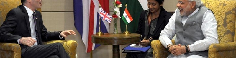 The Prime Minister, Shri Narendra Modi meeting the Minister of State for Trade & Investment ..