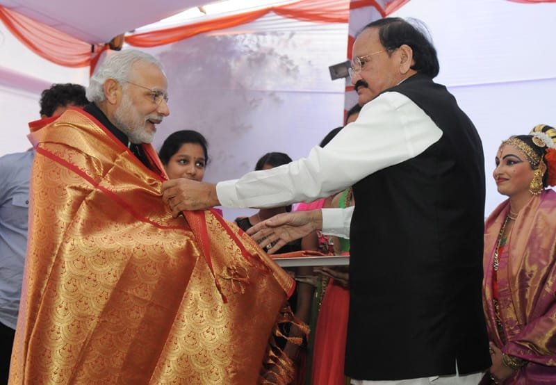 The Prime Minister, Shri Narendra Modi at a Sankranti Milan organised by the..