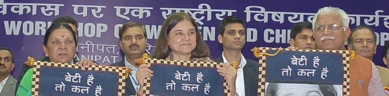 The Union Minister for Women and Child Development, Smt. Maneka Sanjay Gandhi,.