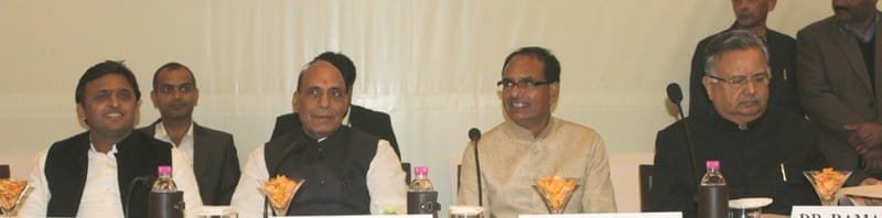 The Union Home Minister, Shri Rajnath Singh chairing the 20th Meeting of the Central Zonal Council, in Lucknow