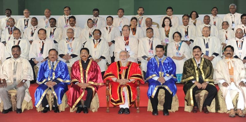 The Prime Minister, Shri Narendra Modi in a group photograph at inauguration ceremony of..