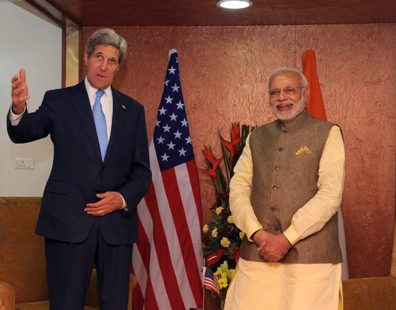 The Prime Minister, Shri Narendra Modi meeting the US Secretary of State, Mr. John Kerry,…