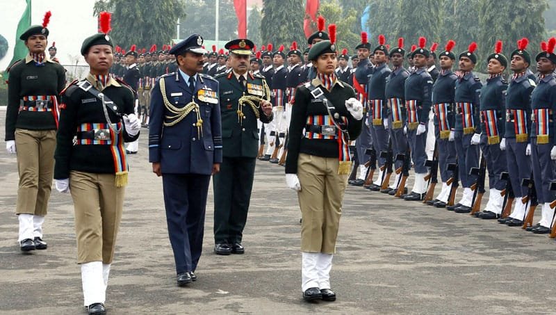 The Chief of the Air Staff, Air Chief Marshal Arup Raha inspecting the Guard of Honour, at..
