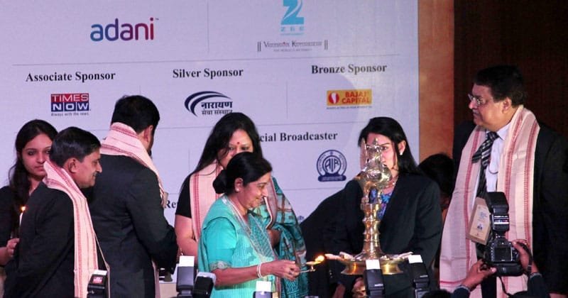 The Union Minister for External Affairs and Overseas Indian Affairs, Smt. Sushma Swaraj..