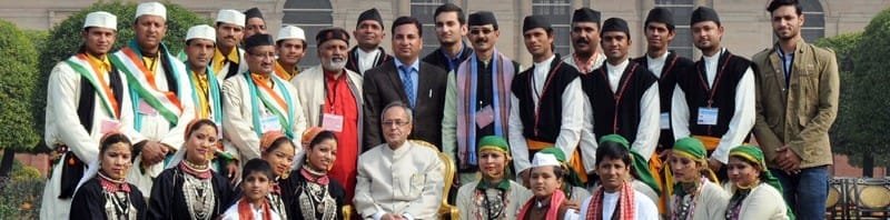 The President, Shri Pranab Mukherjee with the Tableaux Artistes, ..