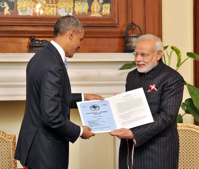 The Prime Minister, Shri Narendra Modi presenting a …