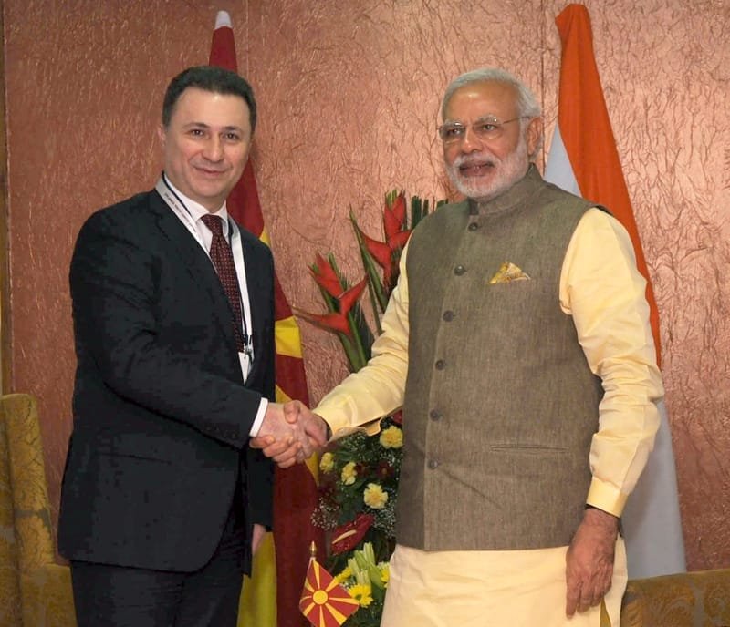 The Prime Minister, Shri Narendra Modi meeting the Prime Minister of Macedonia, ..