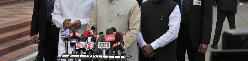 The Prime Minister, Shri Narendra Modi giving statement to the media ahead of Budget Session of Parliament, in New Delhi