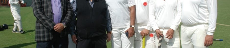 CRICKET MATCH HELD BETWEEN MEDIA FRATERNITY AND DELHI POLICE OFFICIALS AT FEROZESHAH KOTLA,NEW DELHI
