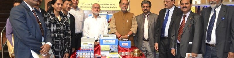 The Union Minister for Agriculture, Shri Radha Mohan Singh with the senior officials of ICAR...