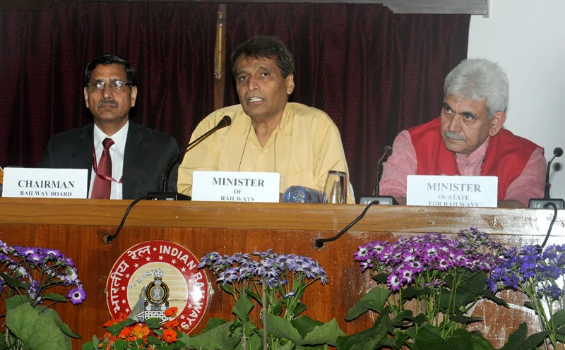 The Union Minister for Railways, Shri Suresh Prabhakar Prabhu addressing the …
