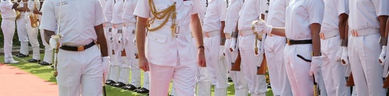 The First Sea Lord and CNS, Royal Navy, Admiral Sir George Zambellas inspecting ..
