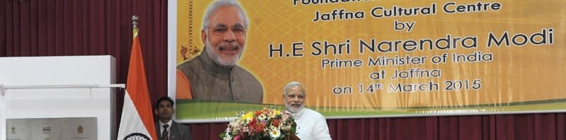 The Prime Minister, Shri Narendra Modi delivering his address at the laying foundation stone..