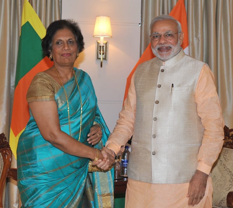 The former President of Sri Lanka, Mrs. Chandrika Kumaratunga meeting the…