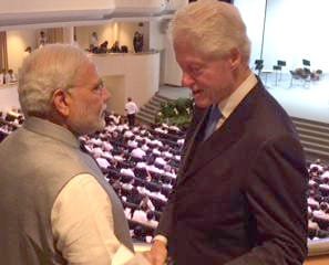 The former President of USA, Mr. Bill Clinton meeting the..