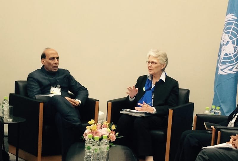 The Union Home Minister, Shri Rajnath Singh meeting the Special Representative of..