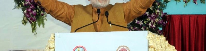 The Prime Minister, Shri Narendra Modi addressing at the dedication ceremony of the Stage I of..