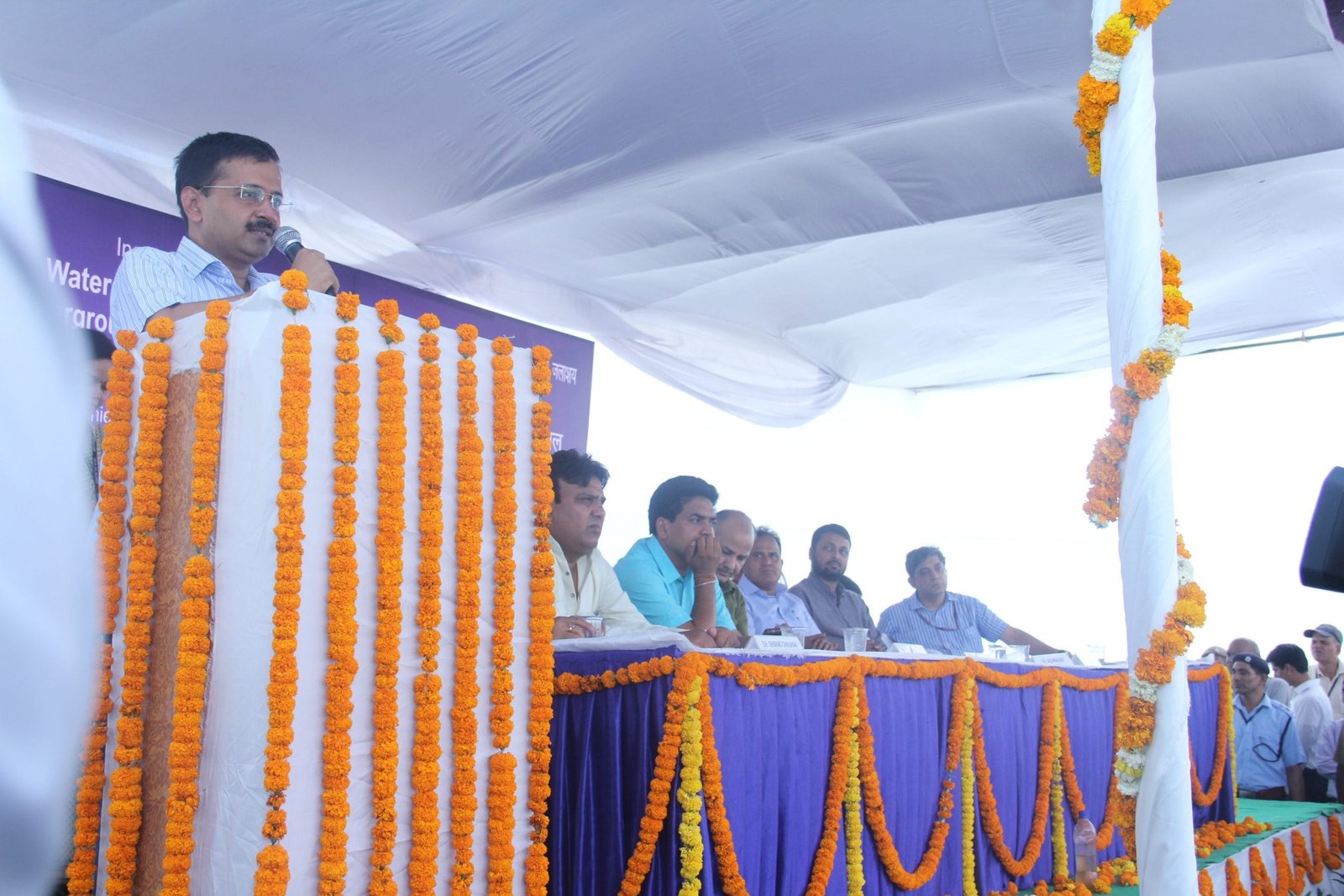ARVIND KEJRIWAL,CM,DELHI  INAUGRATES 20 MGD WATER TREATMENT PLANT..