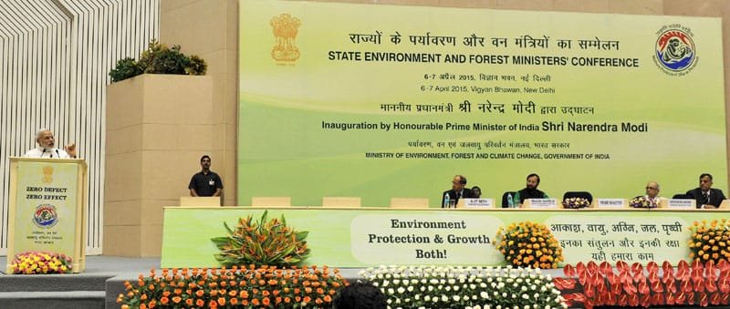 The Prime Minister, Shri Narendra Modi addressing at the Conference of State Environment ..