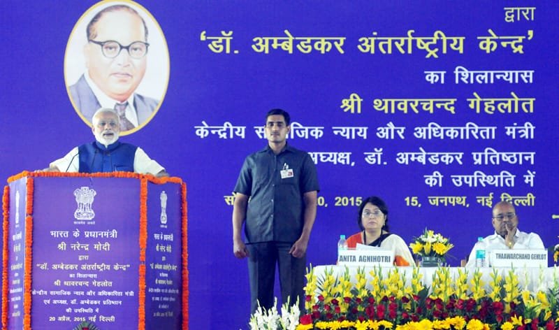 The Prime Minister, Shri Narendra Modi addressing at the Foundation Stone laying Ceremony of..