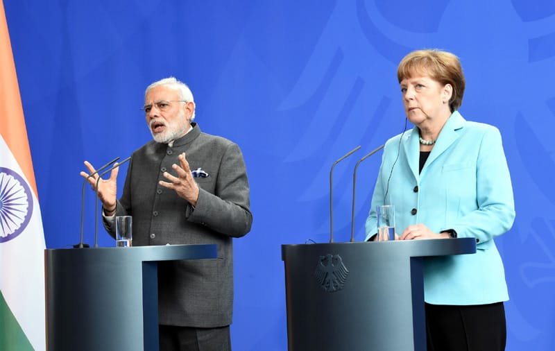 The Prime Minister, Shri Narendra Modi giving his remarks to media..