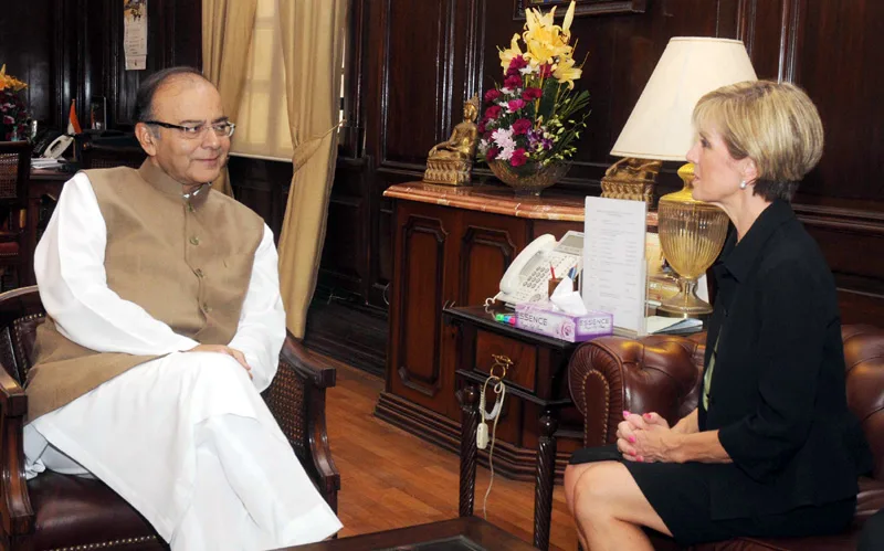 The Minister of Foreign Affairs, Australia, Ms. Julie Bishop calling on the..