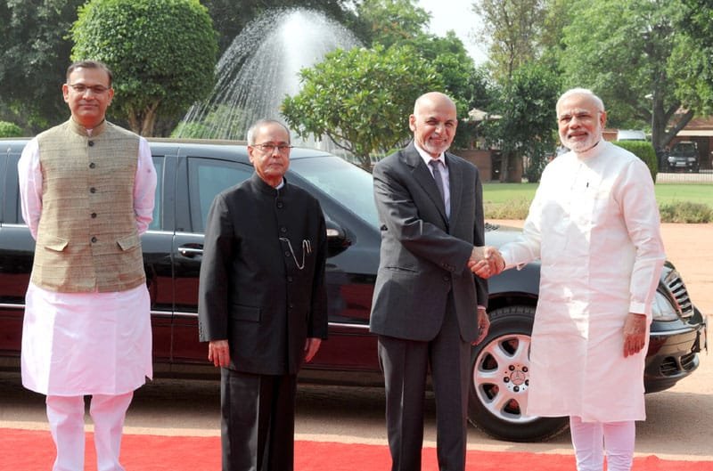 The President of the Islamic Republic of Afghanistan, Dr. Mohammad Ashraf Ghani being..