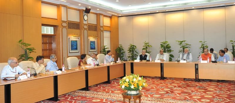 The Prime Minister, Shri Narendra Modi chairing the high-level meeting to ..