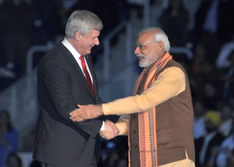 The Prime Minister, Shri Narendra Modi with the Prime Minister of Canada, ..
