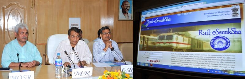 The Union Minister for Railways, Shri Suresh Prabhakar Prabhu launching ..