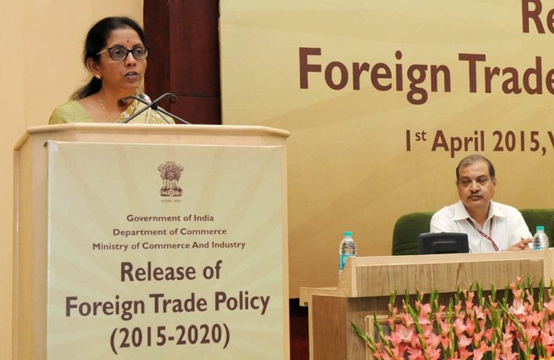 The Minister of State for Commerce & Industry (Independent Charge), Smt. Nirmala Sitharam..