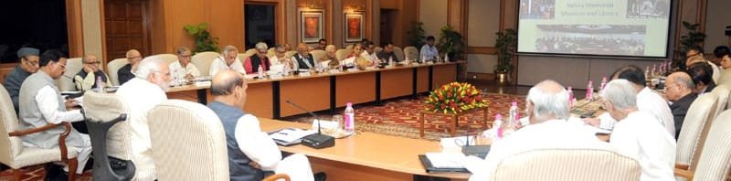 The Prime Minister, Shri Narendra Modi chairing the 41st AGM of Nehru Memorial Museum..