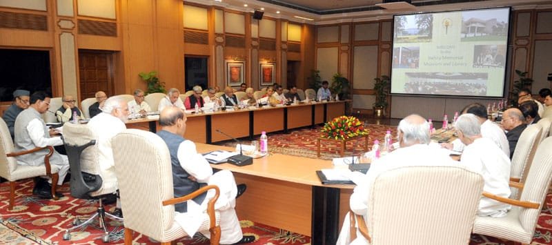 The Prime Minister, Shri Narendra Modi chairing the 41st AGM of Nehru Memorial Museum..