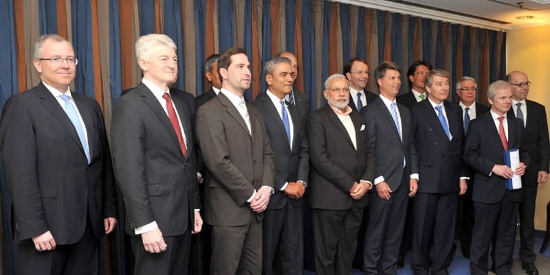 The Prime Minister, Shri Narendra Modi at the Round Table Meeting with the German CEOs, in Hannover, Germany