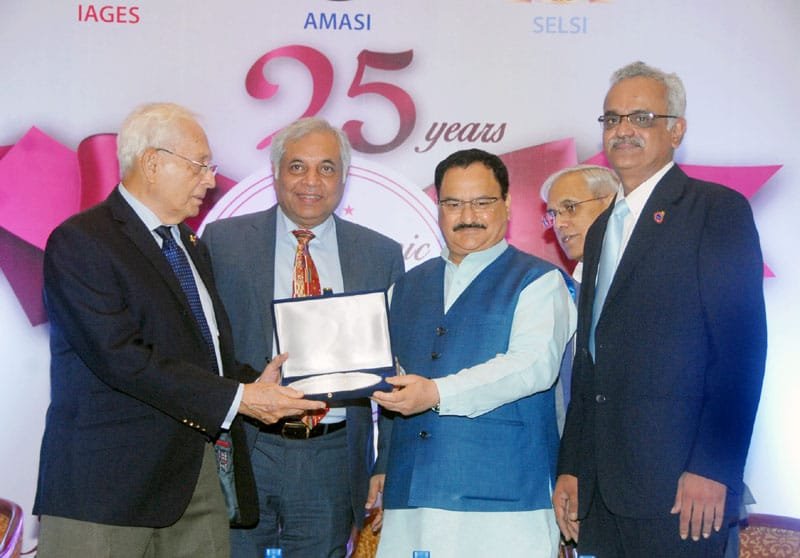 The Union Minister for Health & Family Welfare, Shri Jagat Prakash Nadda felicitate..